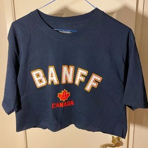 Canada Banff Crop Tee Navy Blue Women’s